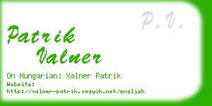 patrik valner business card